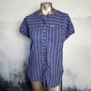 Columbia Camp Henry Short Sleeve Navy Tee | Women's Small